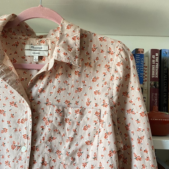 Madewell | Shrunken Ex-Boyfriend Shirt In Baby’s Breath - Picture 4 of 13